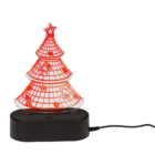 Lampe 3D, Arbre de Noel, env. 19 cm,
