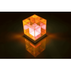 Lampe Cube LED acryl, 3 niveaux de luminosité,