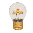 Lampe LED incandescente, arc-en-ciel