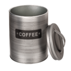 Lata redonda plateada de metal, Coffee,