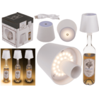 LED bottle lamp, white, 3 modes (on/off/dim.),