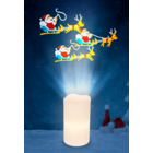 LED candle projector, Christmas, 8 x 15 cm,