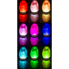 LED salt cristal lamp, colour-changing,