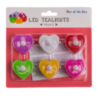 LED-Teelicht-Herzen, mit Flackereffekt, ca. 4 cm,