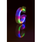 Letra iluminada de neón, G, altura:16 cm,