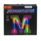 Letra iluminada de neón, M, altura:16 cm,