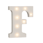 Lettera di legno illuminata F, con 7 LED,