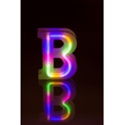 Lettera illuminata al neon, B, altezza: 16 cm,
