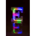 Lettera illuminata al neon, E, altezza: 16 cm,