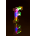 Lettera illuminata al neon, F, altezza: 16 cm,