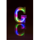 Lettera illuminata al neon, G, altezza: 16 cm,