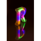 Lettera illuminata al neon, R, altezza: 16 cm,