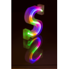 Lettera illuminata al neon, S, altezza: 16 cm,