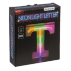 Lettera illuminata al neon, T, altezza: 16 cm,