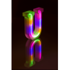 Lettera illuminata al neon, U, altezza: 16 cm,