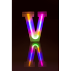 Lettera illuminata al neon, V, altezza: 16 cm,