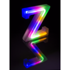 Lettre lumineuse neon, Z, hauteur : 16 cm,