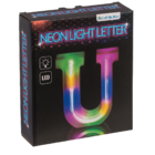 Lettre néon lumineuse, U, hauteur:16 cm,