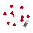 Light chain, felt hearts,