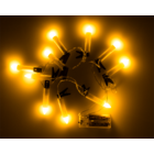 Light chain with 10 LED candles, timer & Clip