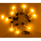 Light chain with 10 LED candles, timer & Clip