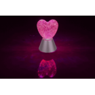 Luce glitterata "Cuore", con glitter rossi