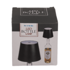 Luz LED para botella, negra