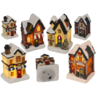 Maison de Noel lumineuse, 6,5 x 8 cm,