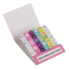 Matchbox nail files, ca. 5,5 x 5,8 cm,