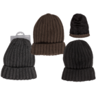 Men knitting hat with inner filling,