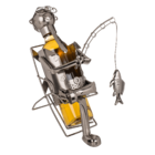Metal bottle holder, Fishing man II,