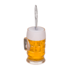 Metal bottle opener, beer glass with magnet,