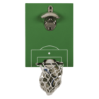 Metal bottle opener, Football pitch with goal,