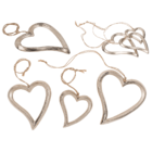 Metal hearts for hanging, Set of 3 pcs,