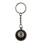 Metal key chain, Pool Ball Black 8,