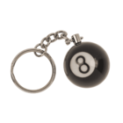 Metal key chain, Pool Ball Black 8,