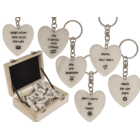 Metal key ring, Positive Hearts,