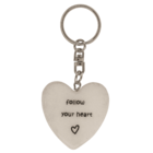 Metal key ring, Positive Hearts,