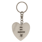 Metal key ring, Positive Hearts,