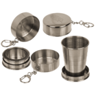 Metal keychain, foldable shot glass,