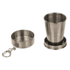 Metal keychain, foldable shot glass,