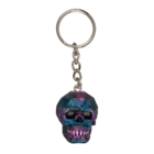 Metal Keychain, Metallic Skull, ca. 4 cm,
