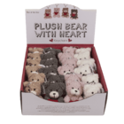 Metal keychain, Plush Bear with Heart,