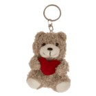 Metal keychain, Plush Bear with Heart,