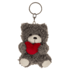 Metal keychain, Plush Bear with Heart,