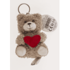 Metal keychain, Plush Bear with Heart,