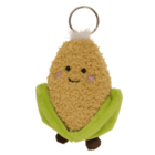 Metal keychain, plush vegetable,