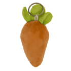 Metal keychain, plush vegetable,