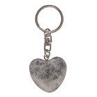 Metal Keychain, Worry Heart Natural Stones,