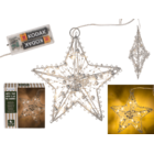 Metal Star for hanging, with 10 LED, D: ca. 15 cm,